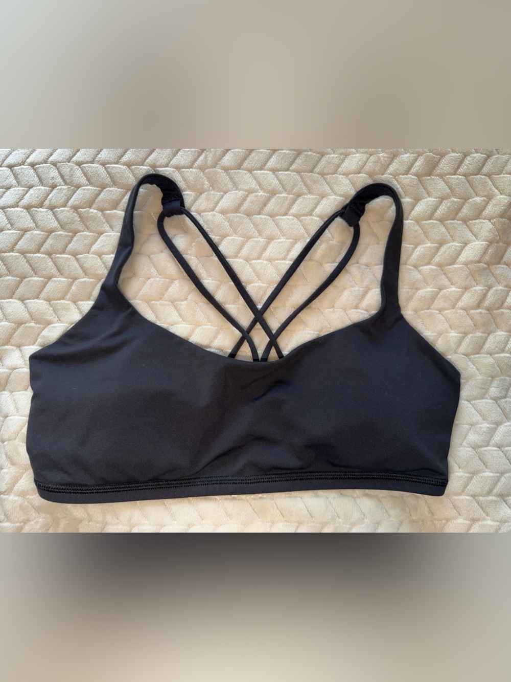 Lululemon Strappy Sports Bra Black Size 8